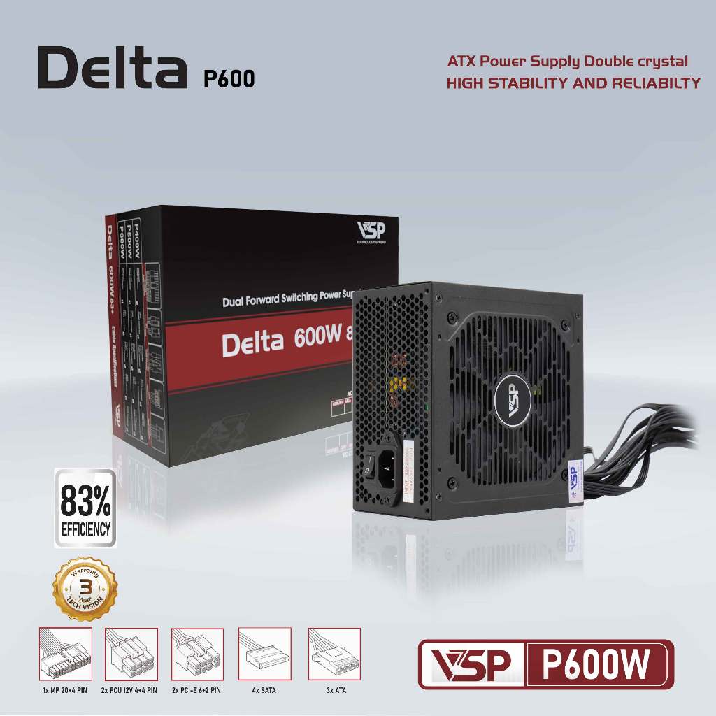 Bộ Nguồn Máy Tính DELTA VSP P600W