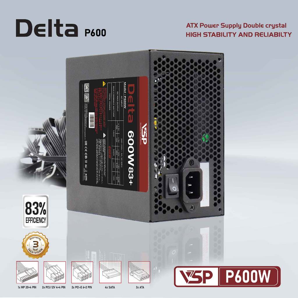 Bộ Nguồn Máy Tính DELTA VSP P600W