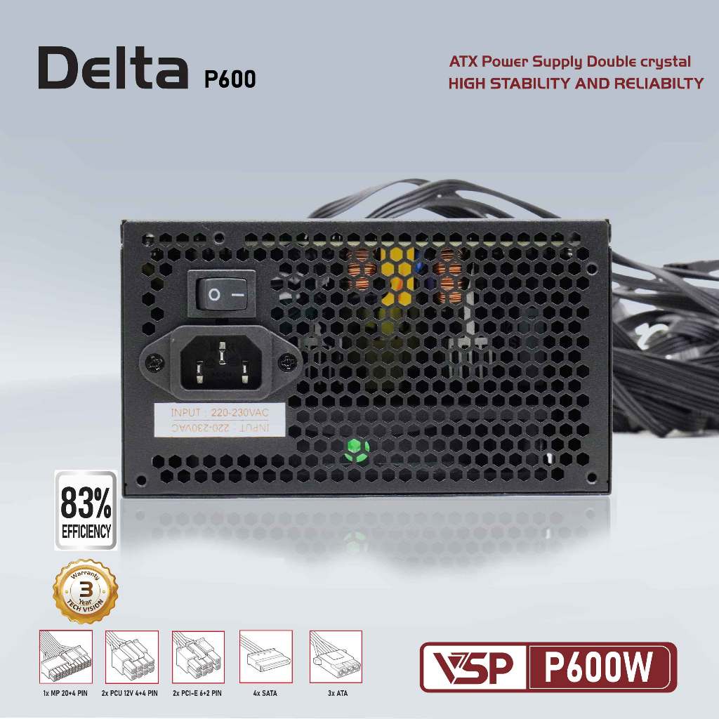 Bộ Nguồn Máy Tính DELTA VSP P600W