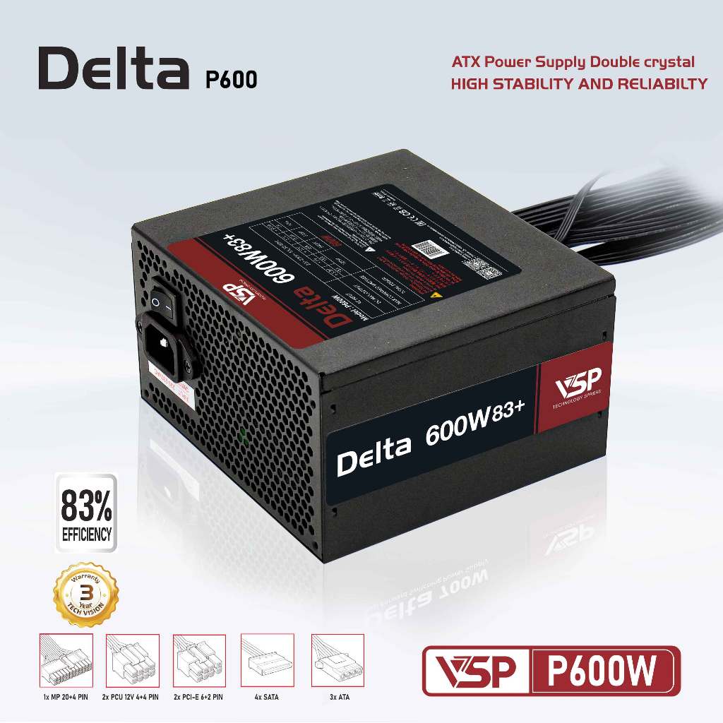Bộ Nguồn Máy Tính DELTA VSP P600W