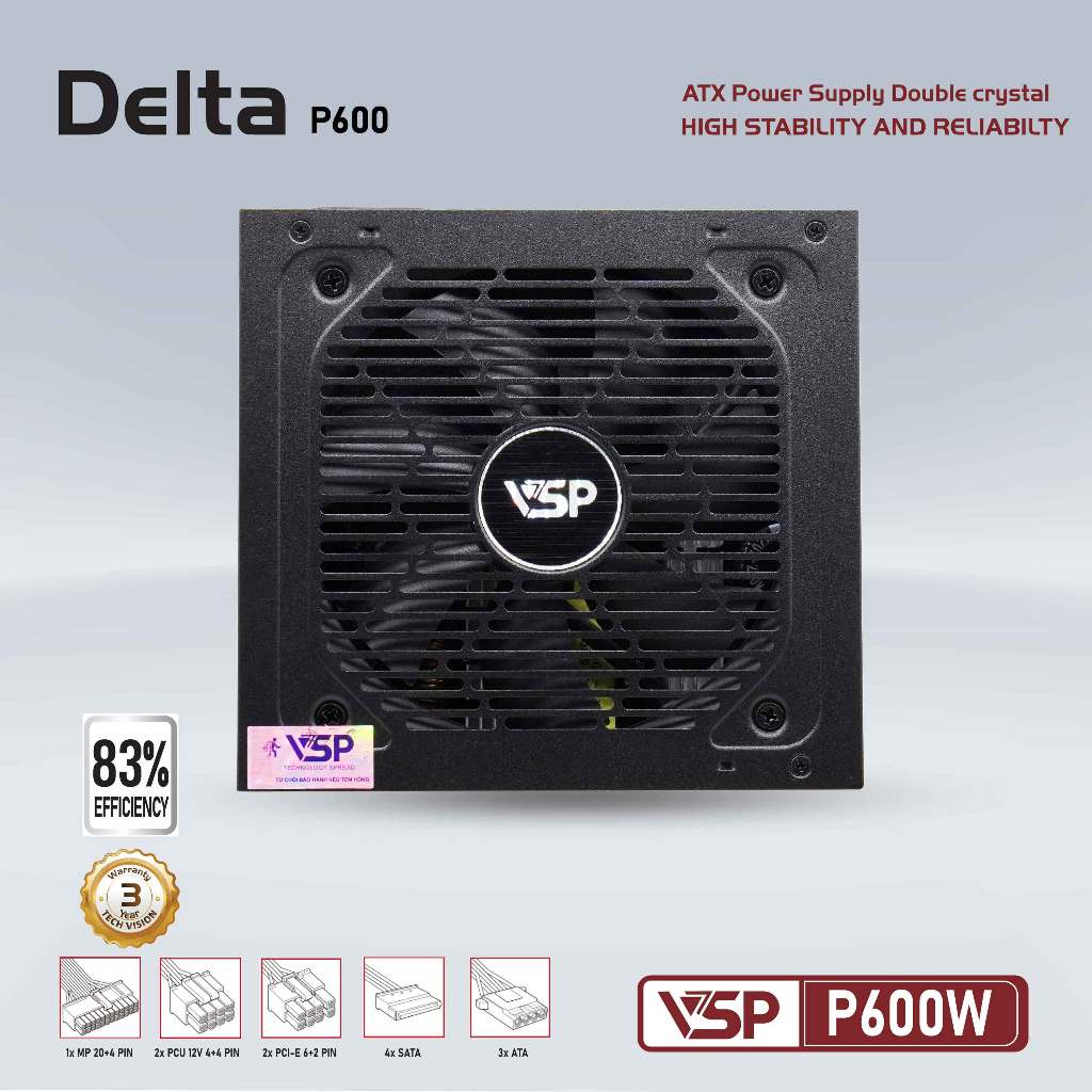 Bộ Nguồn Máy Tính DELTA VSP P600W