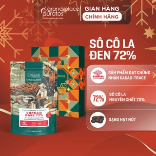 Quà tặng socola nguyên chất đen 72% puratos grand-place vn-1kg-4009127