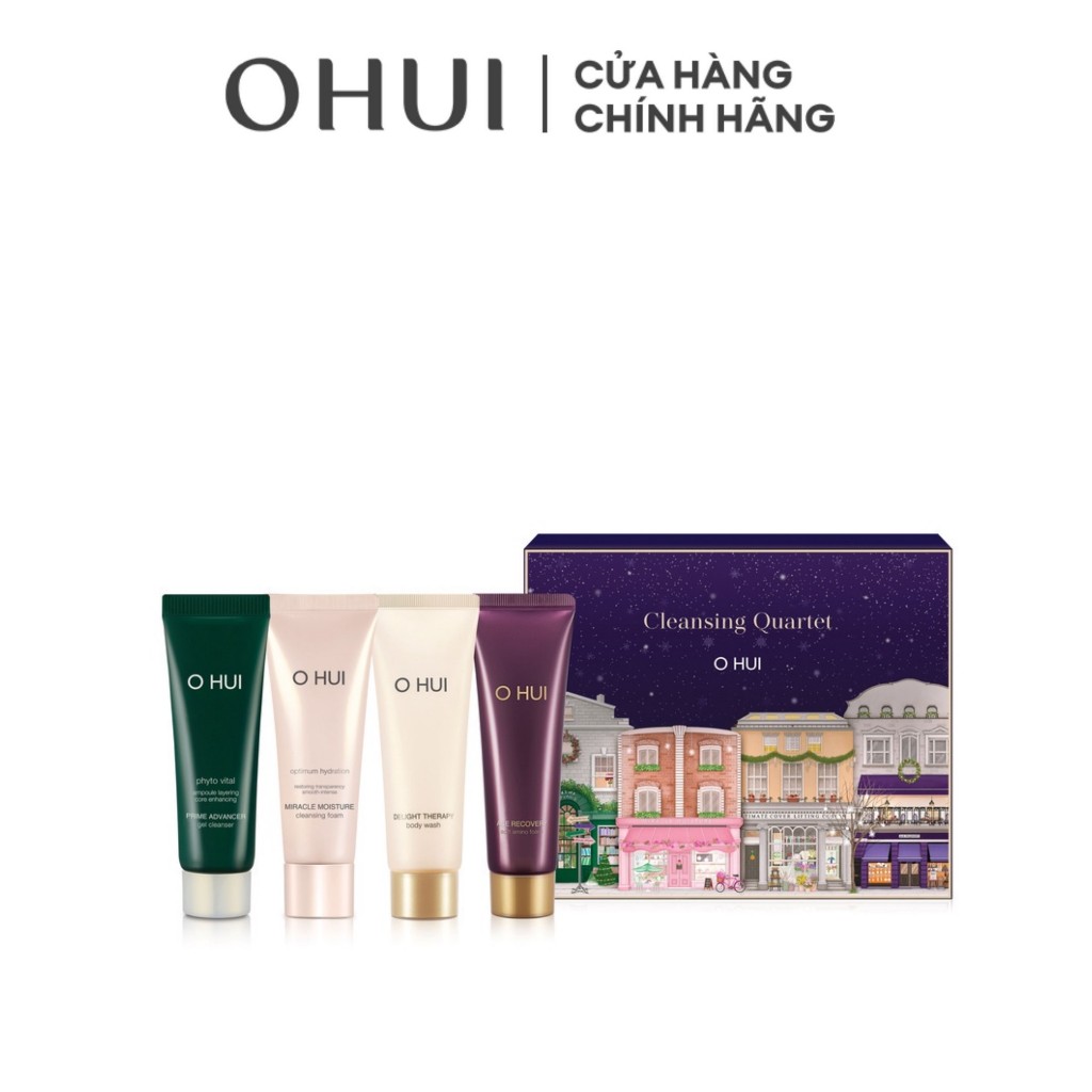 [HB Gift] Bộ quà tặng làm sạch da chuyên sâu OHUI Avenue Cleanisng Quarter 4pcs Gift Set GWP