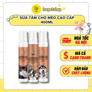 Sữa tắm chó mèo 400ml cao cấp - Xịt bọt tắm khô dành cho chó mèo