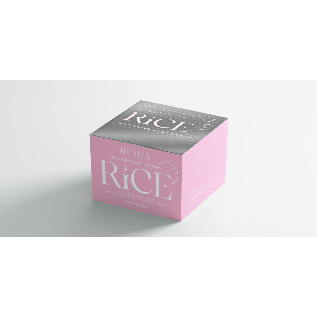Body hemia hàn quốc, kem body cốt gạo hemia, body cốt gạo lên men hemia, body thạch tuyết hemia hộp 250gr