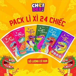 Lì xì 24 chiếc thank long choidee, phong bao lì xì tết 2024 may mắn