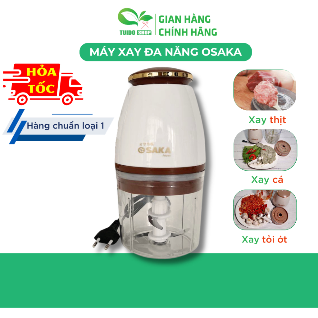 Máy xay đa năng tiện lợi OSAKA Xay Sinh Tố, Xay Thịt, Xay củ quả, Nhỏ Gọn, Mạnh Mẽ, BH 1:1 Hàng Nội Địa - TUIDO.STORE