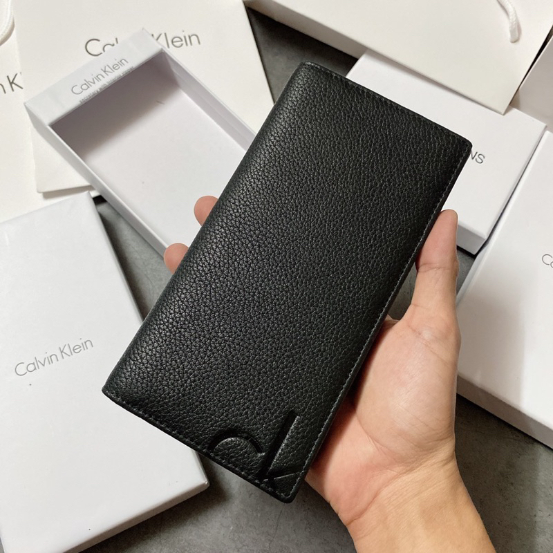 Ví nam dài gấp cầm tay unisex - da mềm