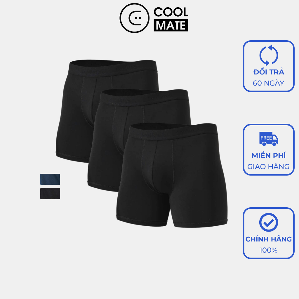 Combo 3 quần lót nam Boxer Brief Modal V2 mềm mịn thoáng khí - Thương hiệu Coolmate