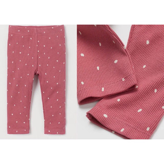 Quần legging trẻ em chính hãng HM, quần bé gái Quần legging hồng chấm, hàng hiệu cho bé