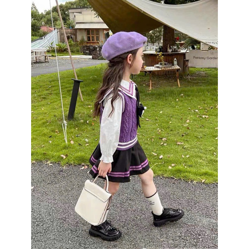 Sét ghile/thuỷ thủ/sét chân váy bé gái