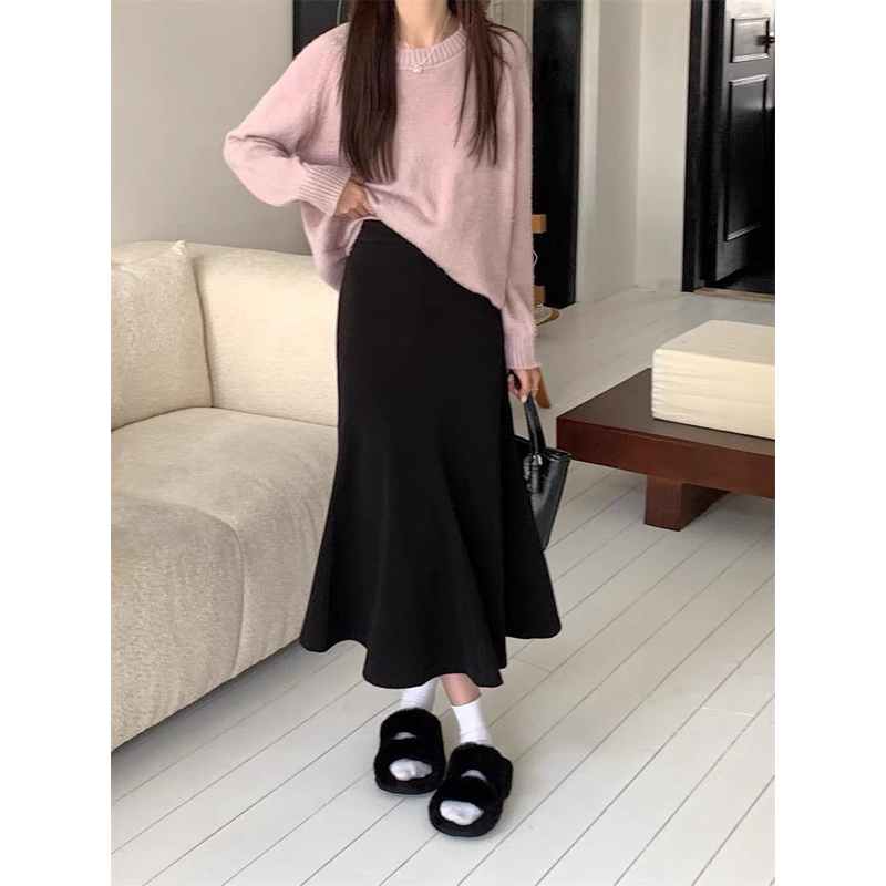 Chân váy dạ dáng dài eo chun co giãn hàng loại 1 chất đẹp