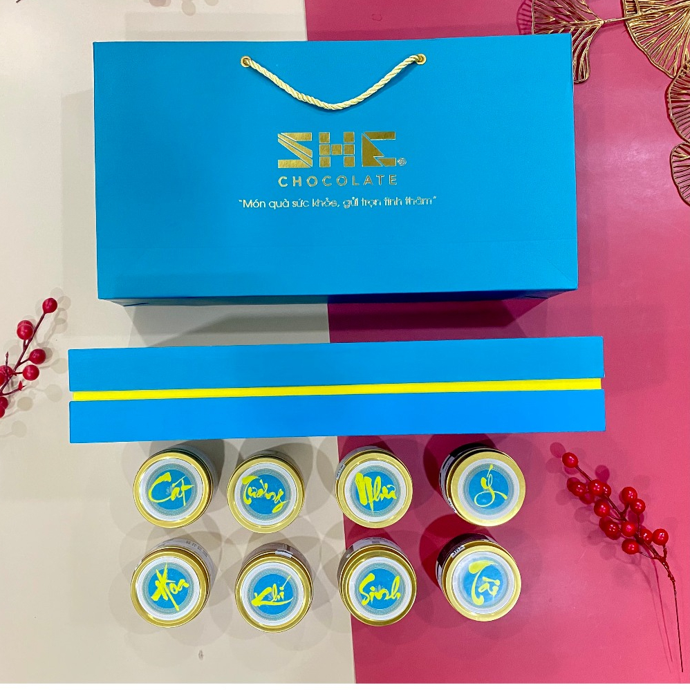 Bộ Quà Tết 2024 - Xuân Vui Ngọc SHE Chocolate - Quà tặng, quà biếu Tết Sang trọng, lịch sự, đẳng cấp