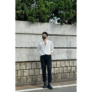 Áo Sơ Mi Nam Lụa Trơn Cổ Bẻ Tam Giác 3 Màu, Áo Sơ Mi Nam Lụa PINGUYEN 008