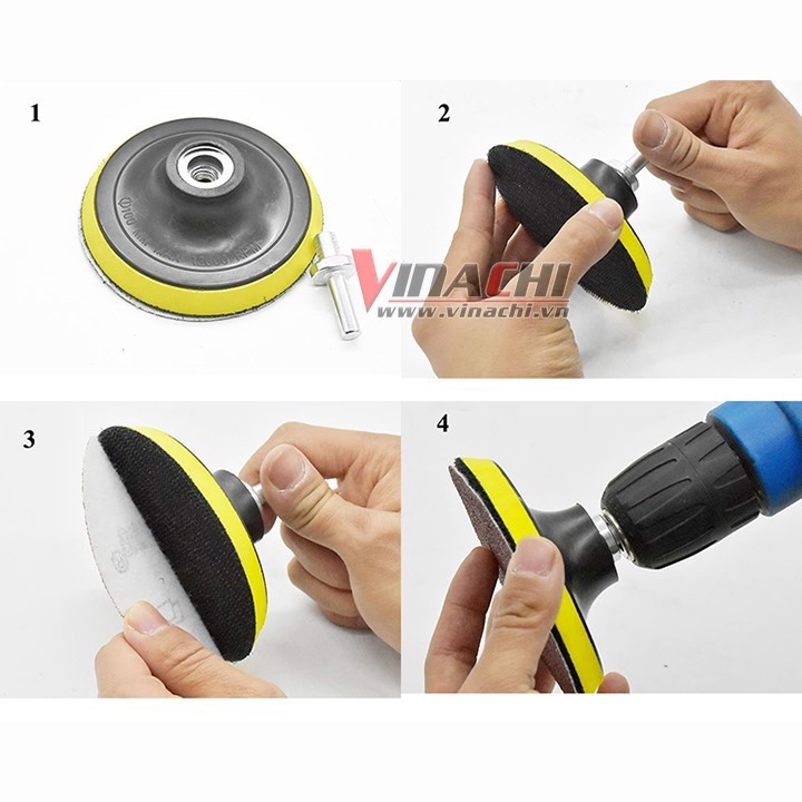 Combo 10 Tờ Giấy Nhám Tròn 120mm Gắn Máy Mài Giá Rẻ các cỡ