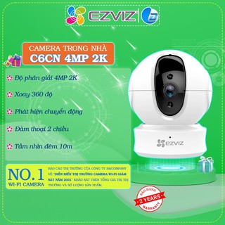  Camera wifi Ezviz C6CN 4MP 2K chính hãng, đàm thoại 2 chiều