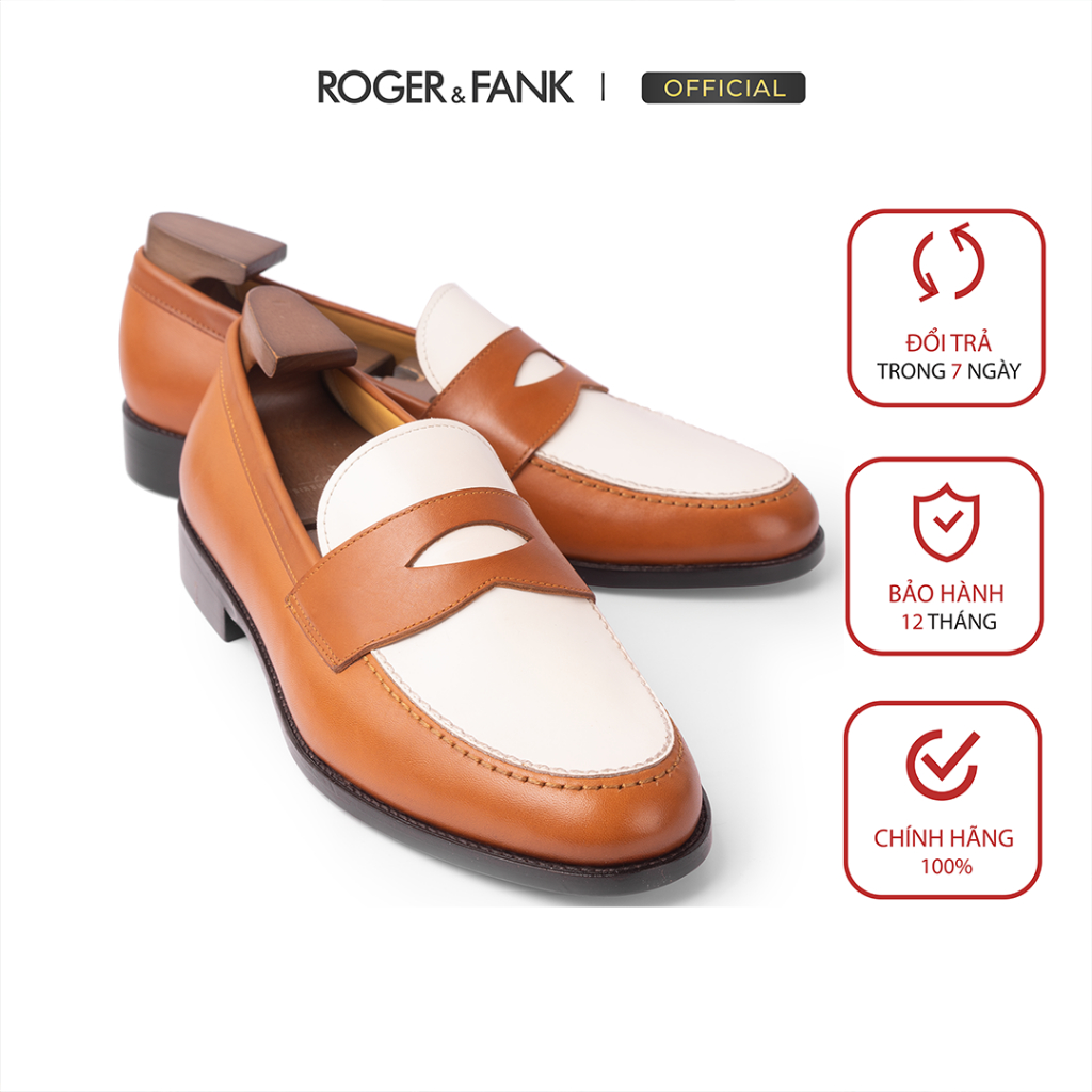 Giày Da Bê Cao Cấp Spectator Loafer Roger & Fank LF889