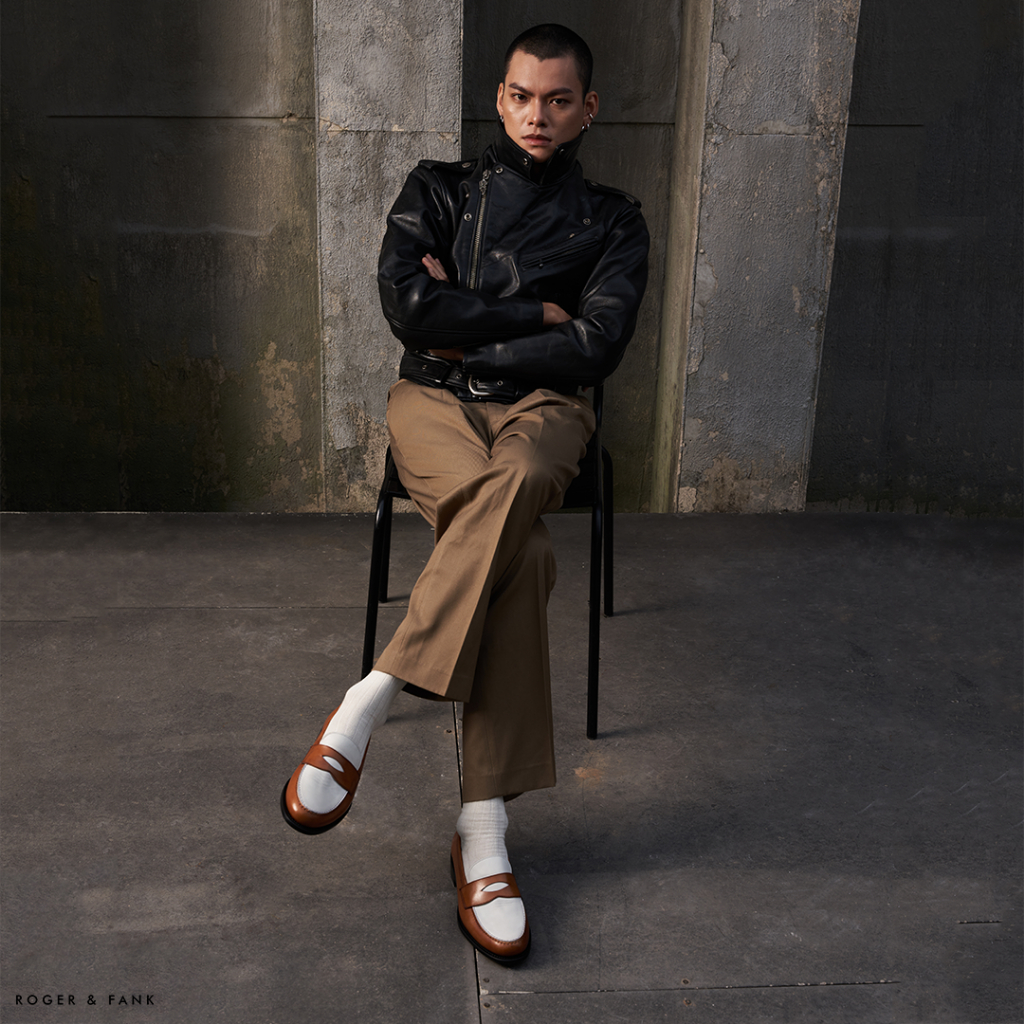 Giày Da Bê Cao Cấp Spectator Loafer Roger & Fank LF889