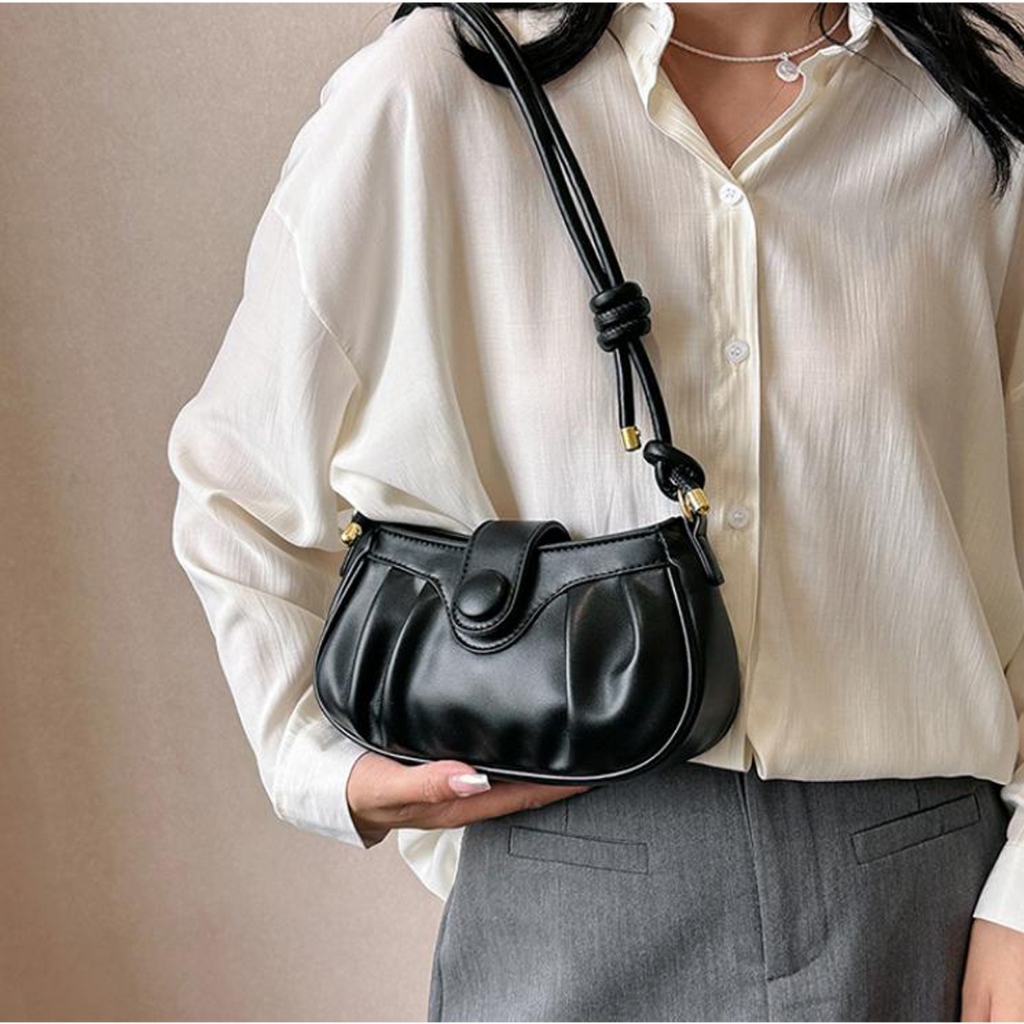 Túi nữ hót túi xách nữ đeo chéo dáng siêu đẹp thời trang Bag.thanhthu da mềm cúc nhúm phong cách Hàn Quốc 842