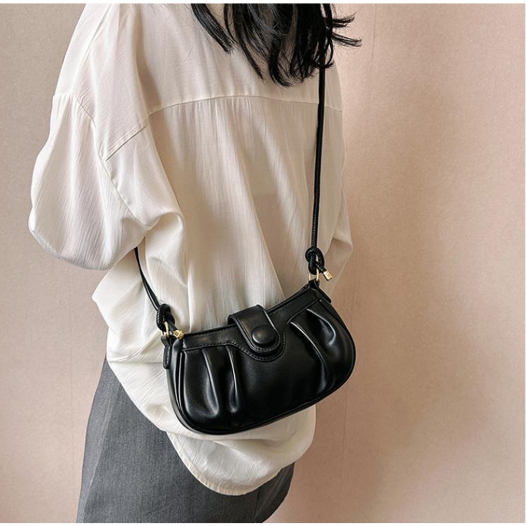 Túi nữ hót túi xách nữ đeo chéo dáng siêu đẹp thời trang Bag.thanhthu da mềm cúc nhúm phong cách Hàn Quốc 842