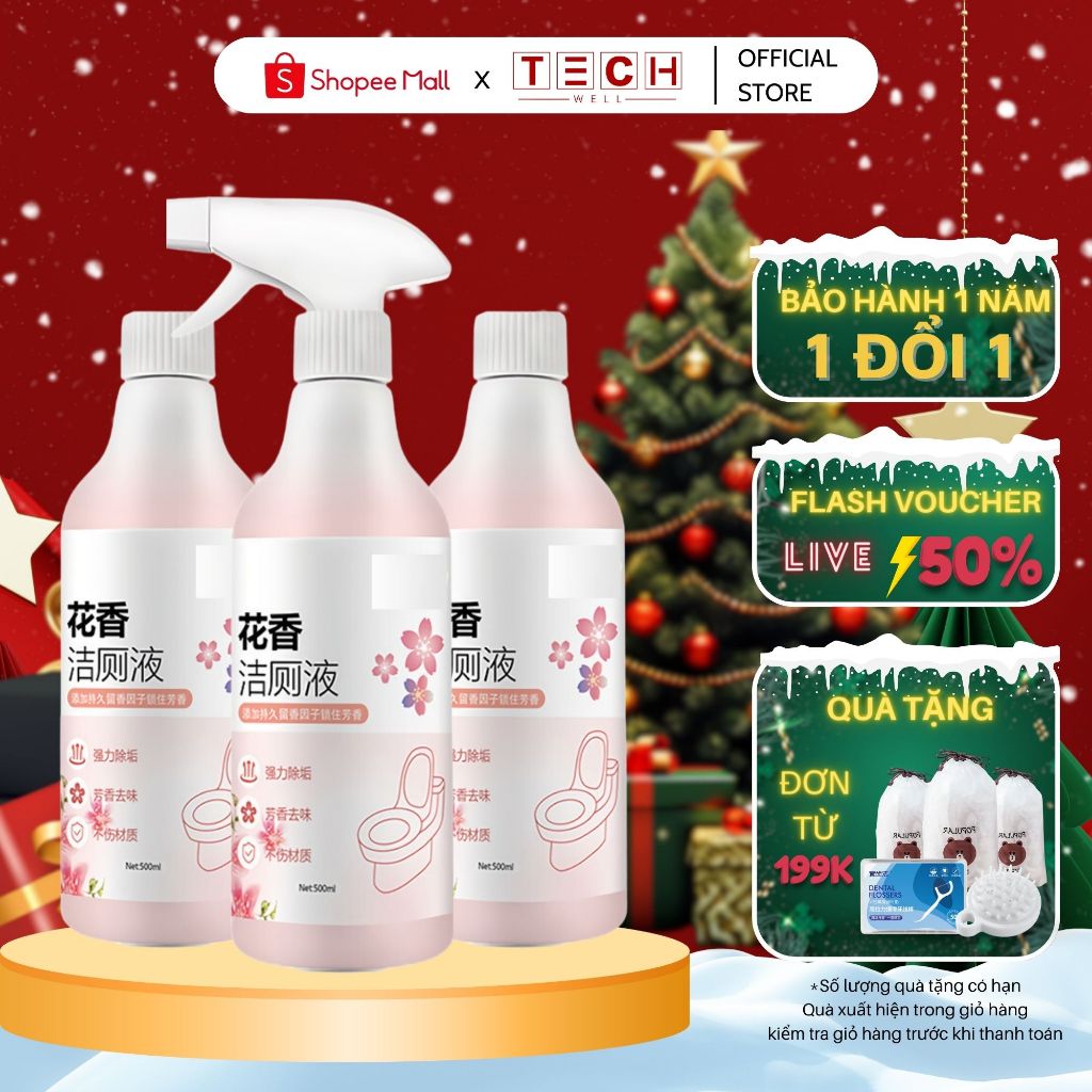 Chai Xịt Tẩy Rửa Bồn Cầu Hương Nước Hương Hoa Anh Đào Xịt Vệ Sinh Nhà Vệ Sinh Đa Năng Siêu Sạch 500ml