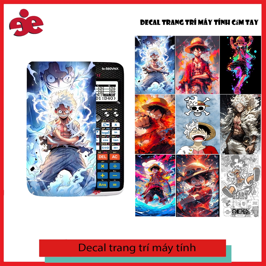 DECAL TRANG TRÍ MÁY TÍNH CẦM TAY- HÌNH LUFFY