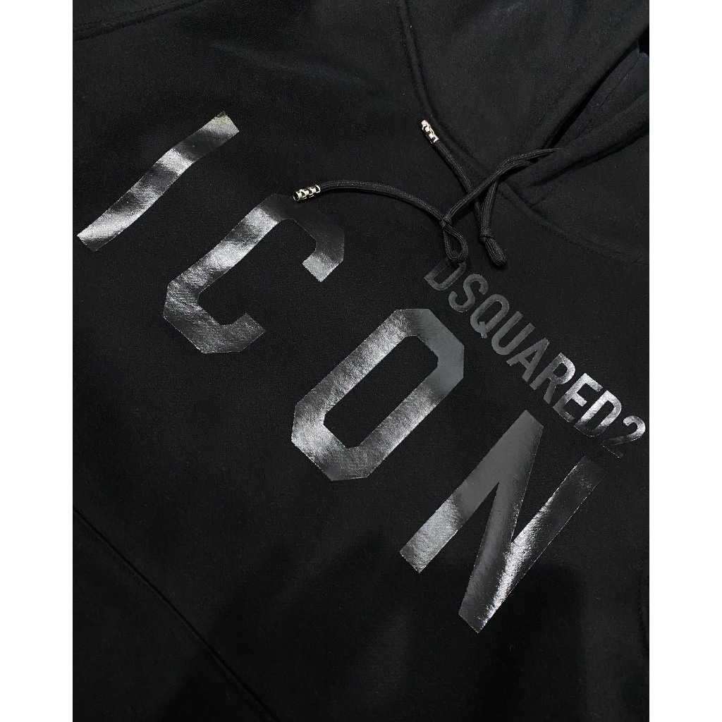 Áo Hoodie DSQ Nam Thêu Logo Chữ Da Siêu Đẹp - Áo Hoodie DSQ Nỉ Bông Thêu Logo Chữ Da Cực Nét