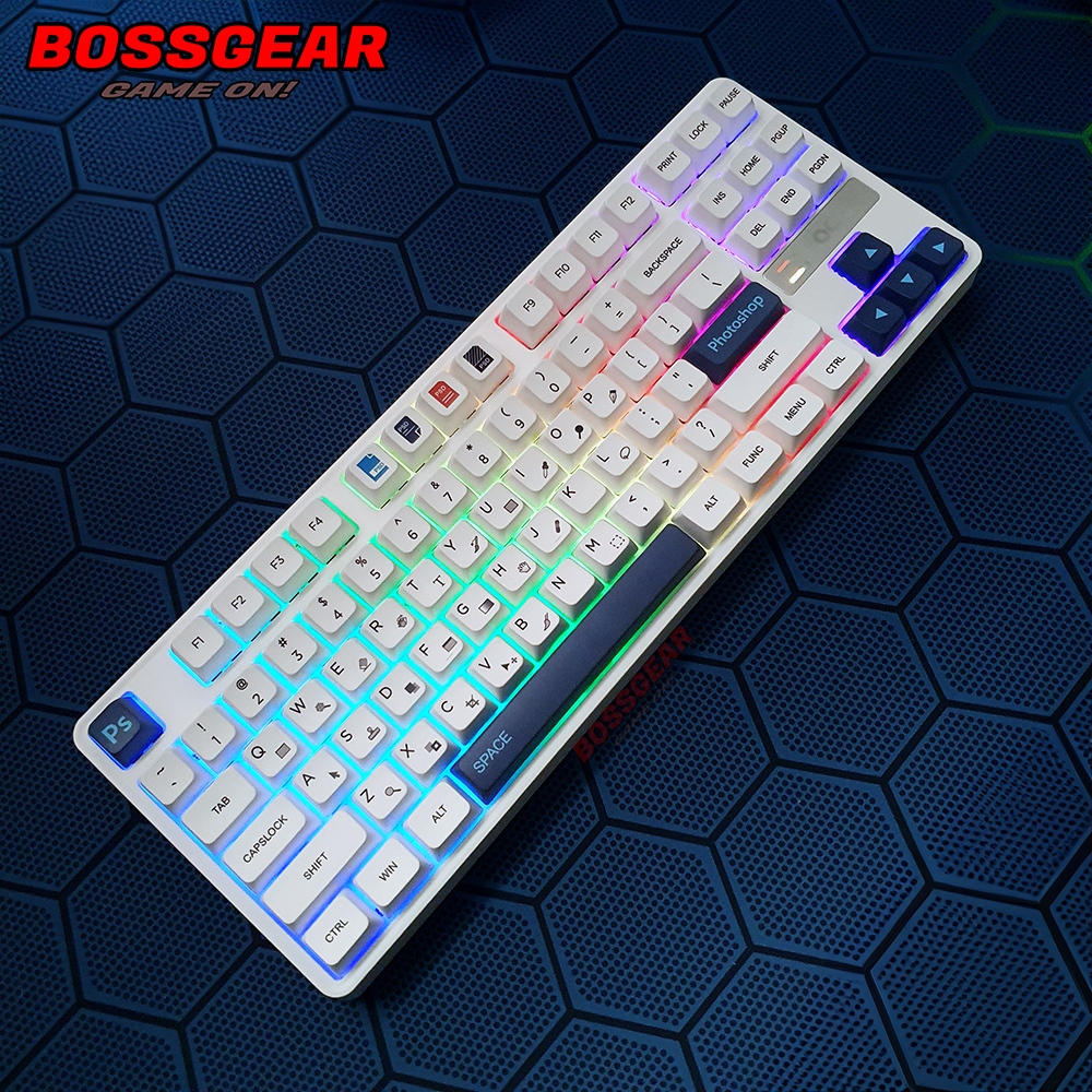 Bàn Phím Cơ Không Dây OCG GK87, LED RGB, 3 Modes, Hotswap 5 chân, Gasket Mount, Full Mod.