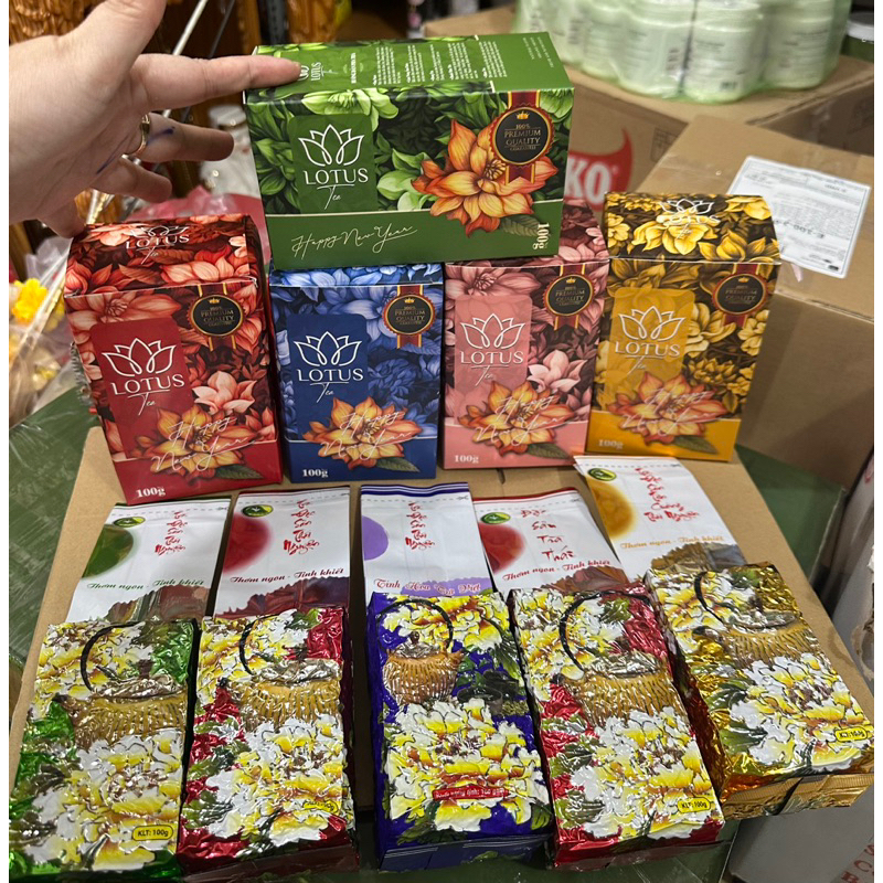 TRÀ SEN LOTUS 100gr ĐẸP THƠM -Làm Gói Quà Tết- Date mới