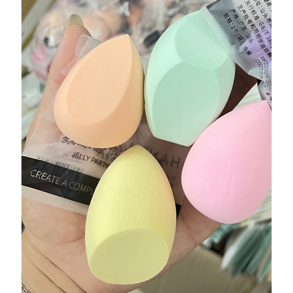 Bông mút tán nền Jelly Party hình Giọt Nước - Trứng Vát - Hồ Lô siêu mịn