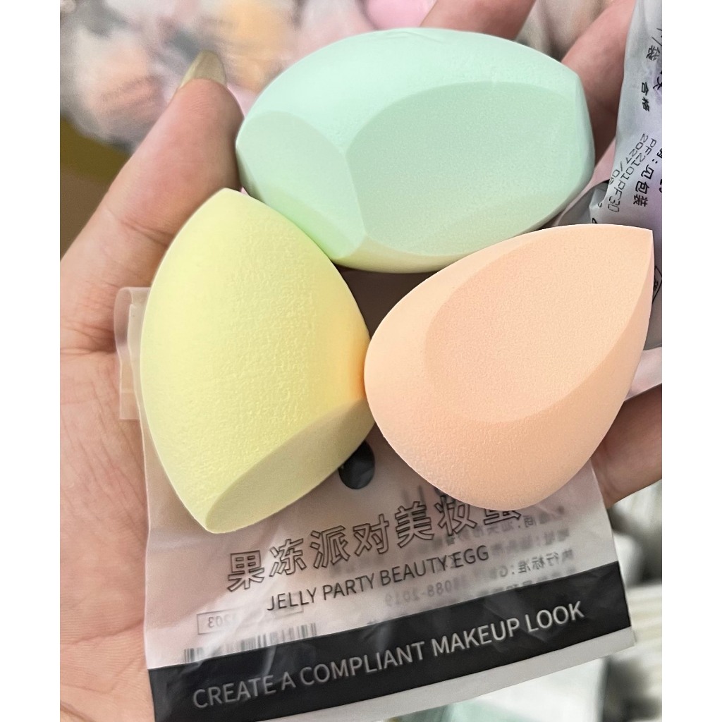 Bông mút tán nền Jelly Party hình Giọt Nước - Trứng Vát - Hồ Lô siêu mịn