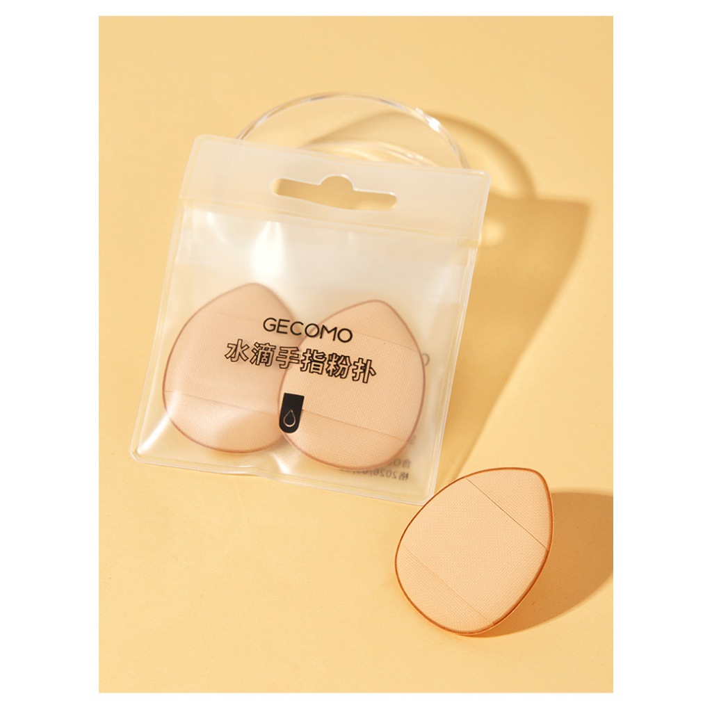 Set 2 Mút Trang Điểm GECOMO Mini Ngón Tay Trang Điểm Ướt Và Khô