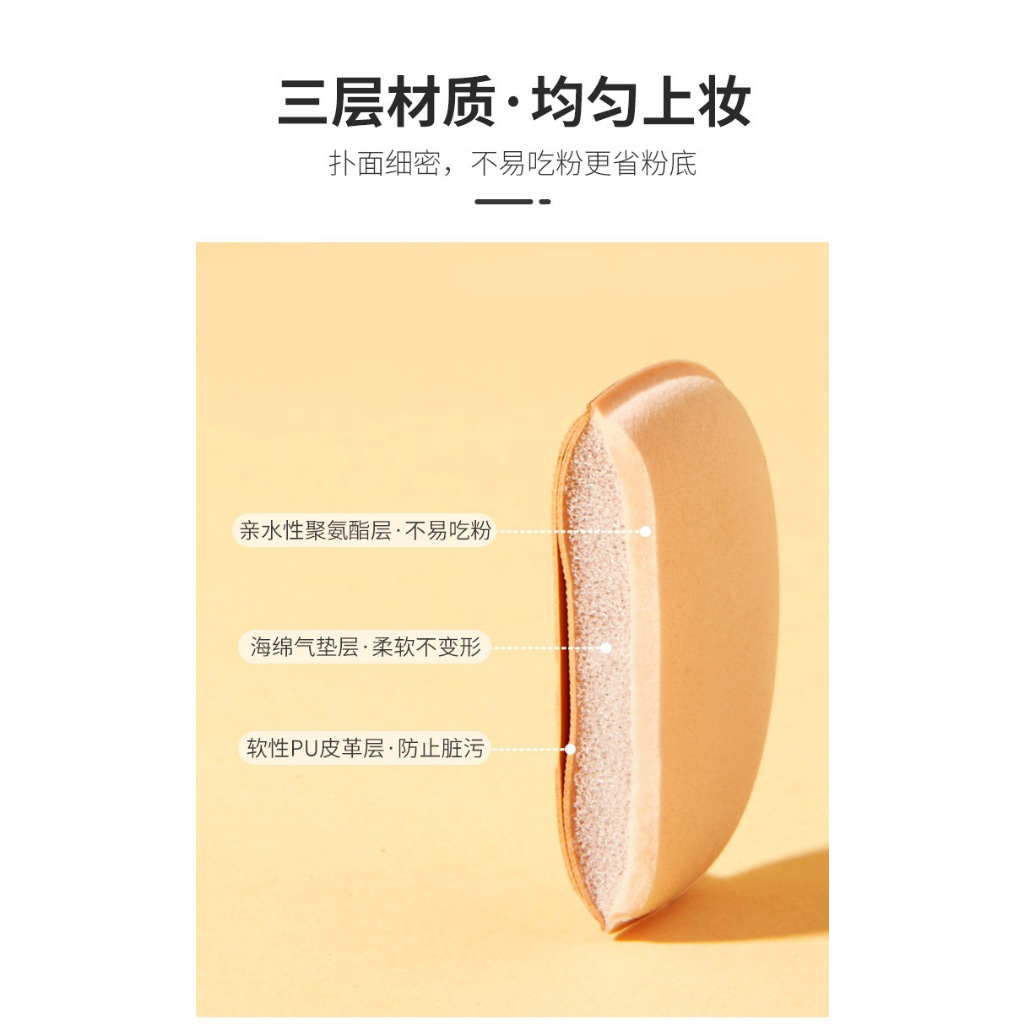 Set 2 Mút Trang Điểm GECOMO Mini Ngón Tay Trang Điểm Ướt Và Khô