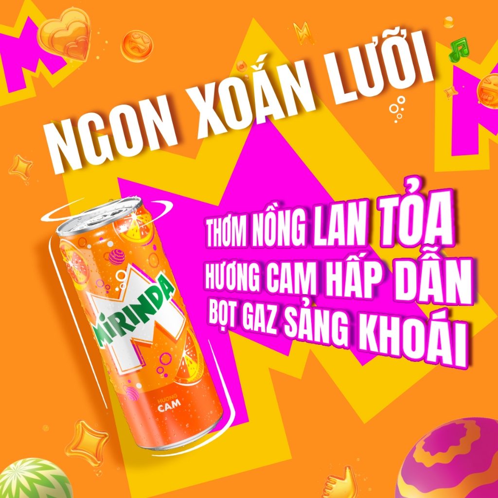 Thùng Nước Ngọt Có Gaz Mirinda Cam