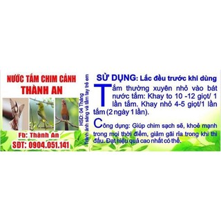 Nước tắm chim cảnh Thành An