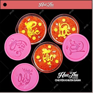 Khuôn silicon Phúc Lộc Thọ 10cm làm bánh rau câu 3D 4D nhấn xôi