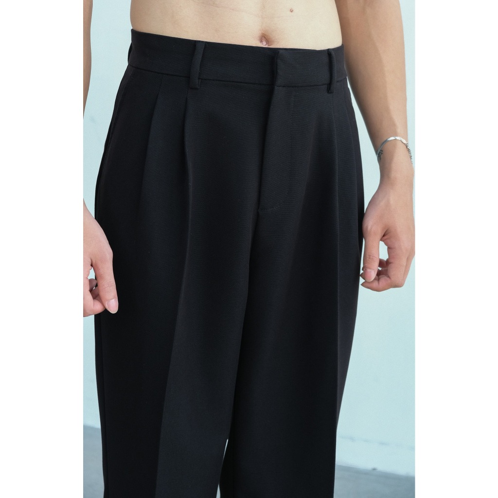 Quần Âu Cạp Cao Form Rộng - Best Seller Wide Leg Trousers B Brown