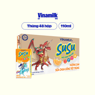 Sữa chua uống hương cam Vinamilk Susu - Thùng 48 hộp 110ml.