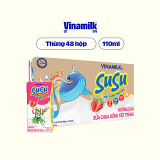 Thùng Sữa chua uống Susu hương dâu 110ml - 48 hộp/ thùng