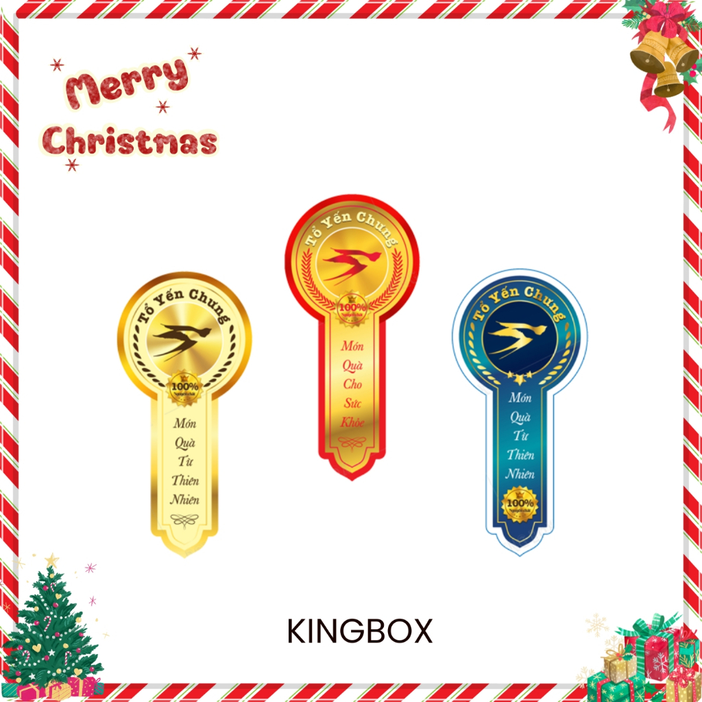 10 Tem niêm phong hủ yến chưng sẵn chống ẩm KINGBOX