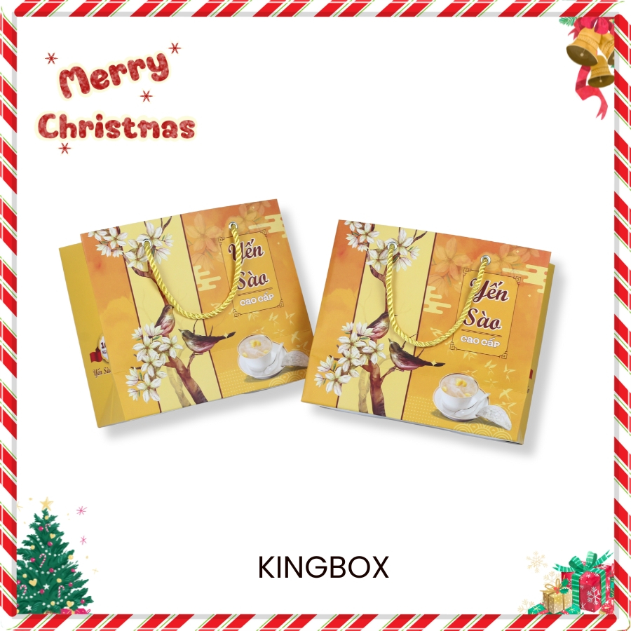 Túi giấy ngang đựng yến sào thượng hạng 50g KINGBOX