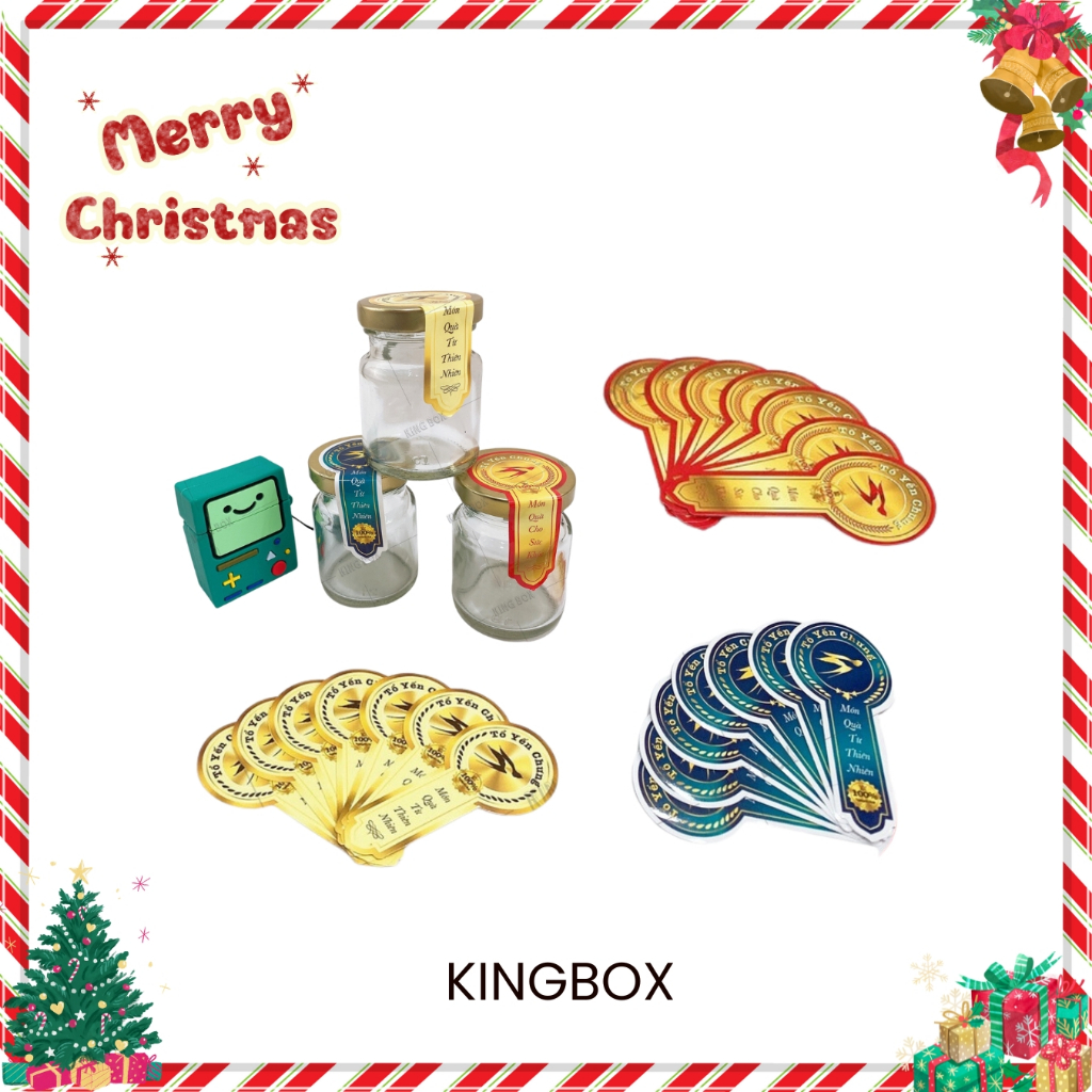 Tem dán cao cấp niêm phong hủ yến chưng sẵn KINGBOX