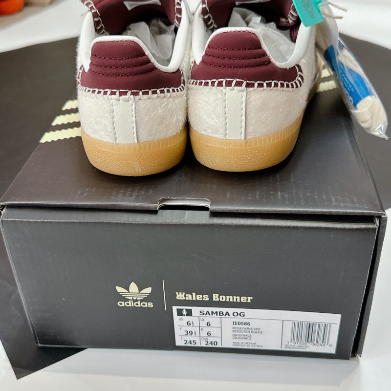 Giày Sneaker Das Originals x Wales Bonner Samba Pony Tonal White