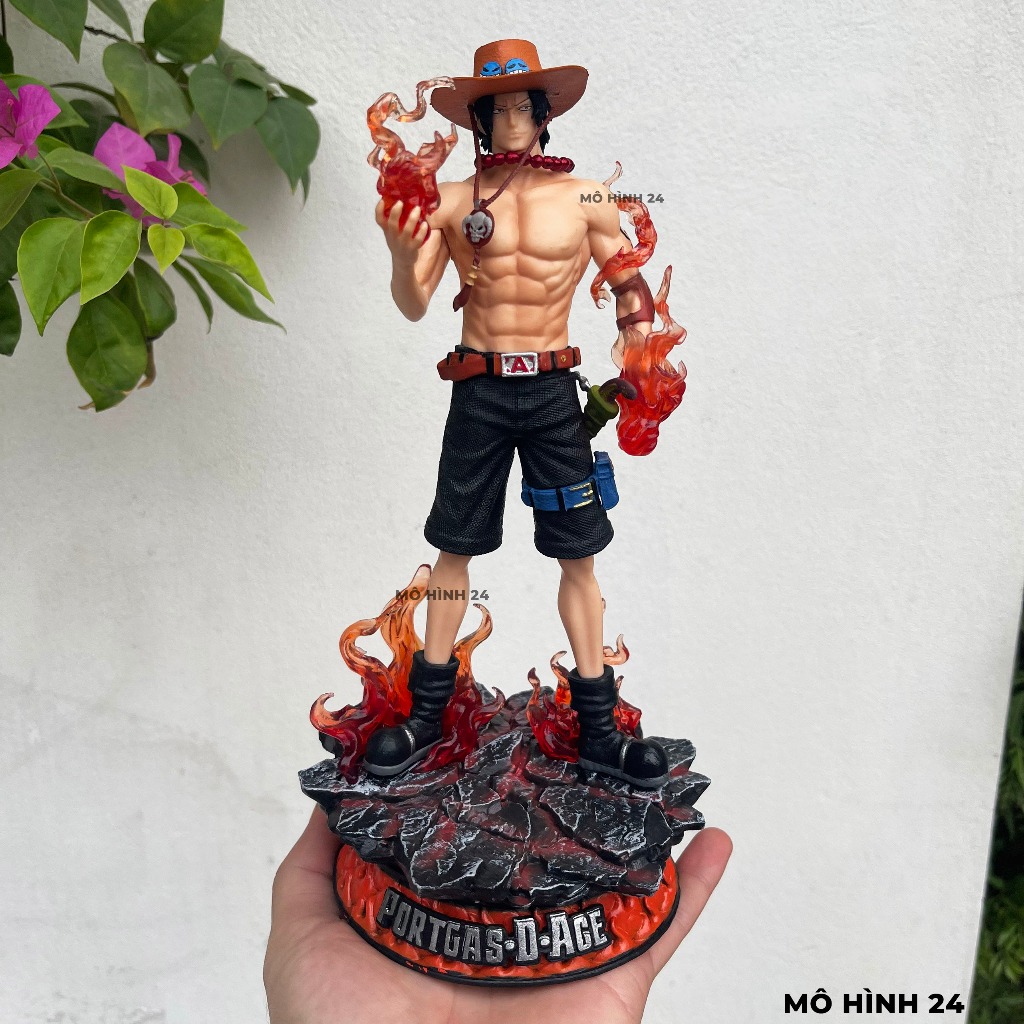 Mô hình nhân vật Portgas D Ace Dream F1 hàng cao cấp figure ACE cầm cầu lửa có base đẹp kỷ niệm 25 năm cao 25cm