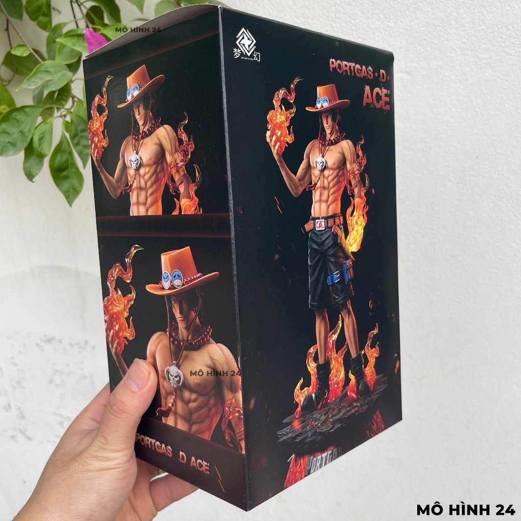 Mô hình nhân vật Portgas D Ace Dream F1 hàng cao cấp figure ACE cầm cầu lửa có base đẹp kỷ niệm 25 năm cao 25cm