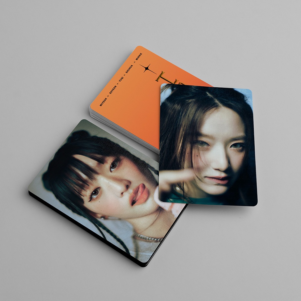 Trọn bộ 55 Lomo Card Bo Góc I-DLE HEAT