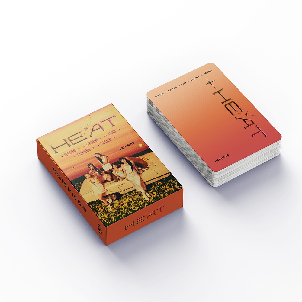 Trọn bộ 55 Lomo Card Bo Góc I-DLE HEAT