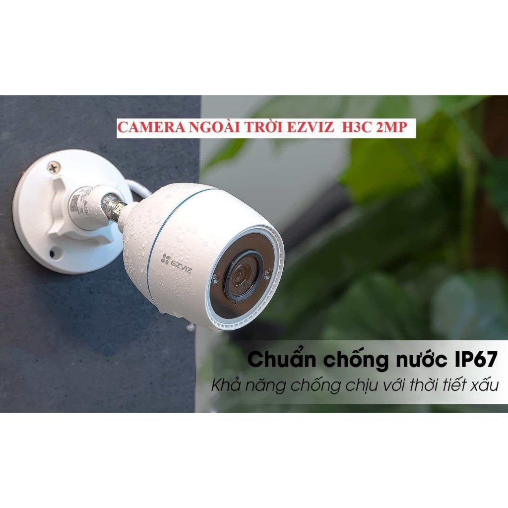 H3C | Camera Wifi Ezviz H3C 1080P Full HD, Chạy ngoài trời, Full HD 1080P, Có MIC, Hồng ngoại