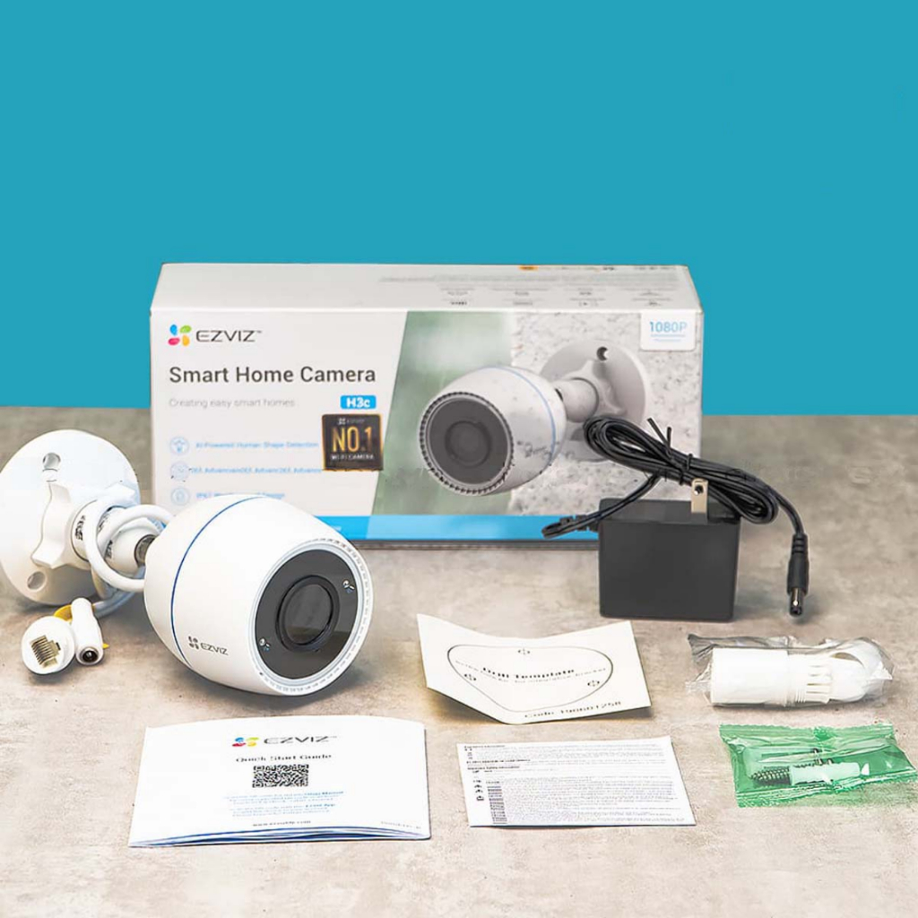 H3C | Camera Wifi Ezviz H3C 1080P Full HD, Chạy ngoài trời, Full HD 1080P, Có MIC, Hồng ngoại