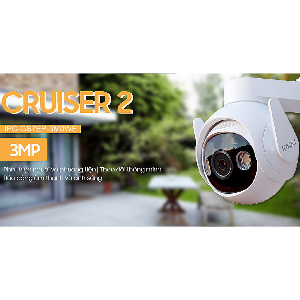 GS7EP 3MP | Camera Wifi quay quét có màu ban đêm 3MP iMOU GS7EP, Tích hợp mic và loa, hỗ trợ đàm thoại 2 chiều